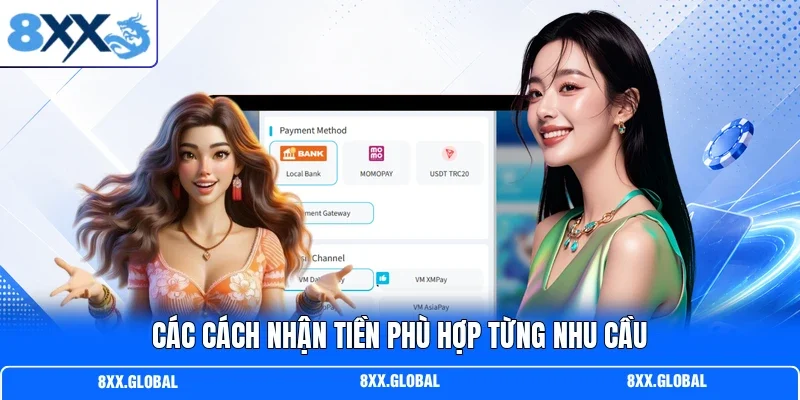Các cách nhận tiền phù hợp từng nhu cầu
