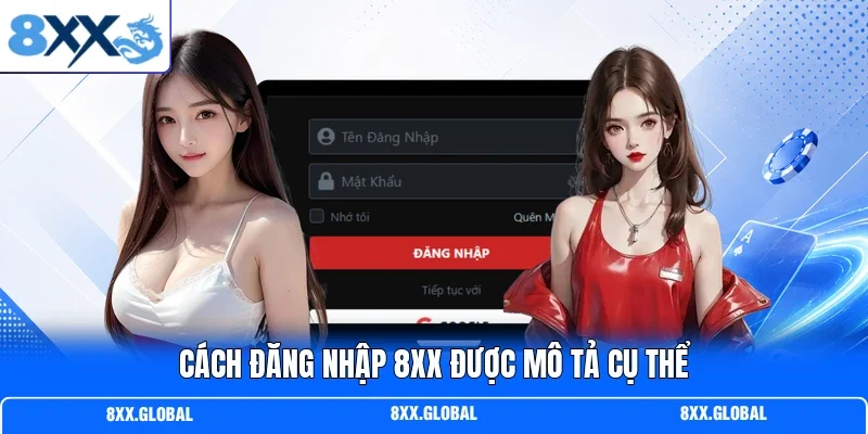 Cách đăng nhập 8XX được mô tả cụ thể