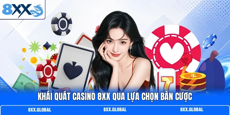 Khái quát casino 8XX qua lựa chọn bàn cược